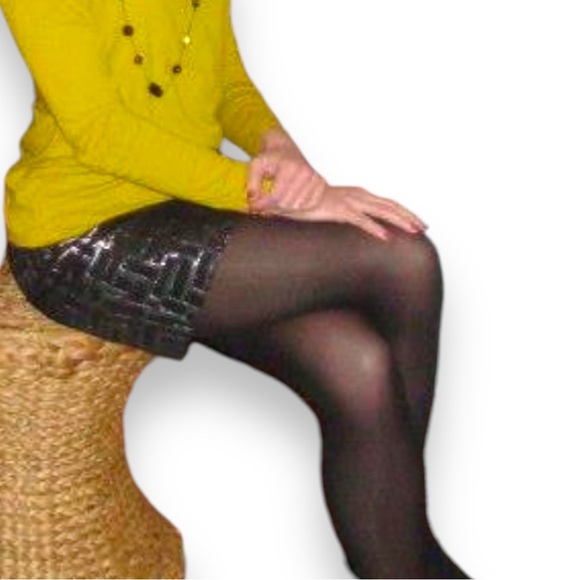 Banana Republic Factory black and silver metallic mini skirt lined holiday Sz 2 - Picture 11 of 11